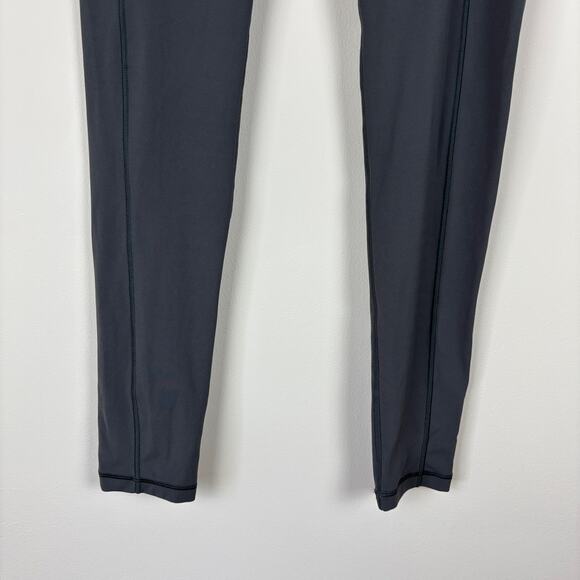 IBKUL Performance Leggings Gray Medium pockets UPF activewear athletic running - Picture 7 of 10